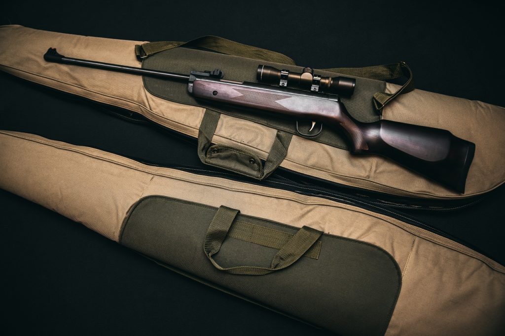 rifle with cover