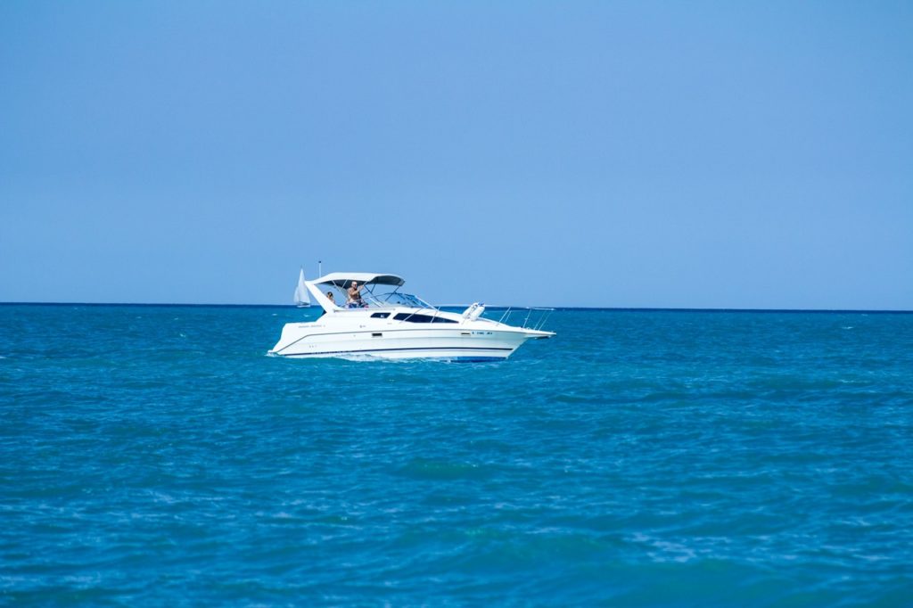 white boat in sea