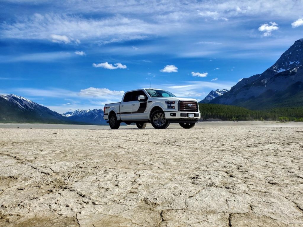 Truck in mountains