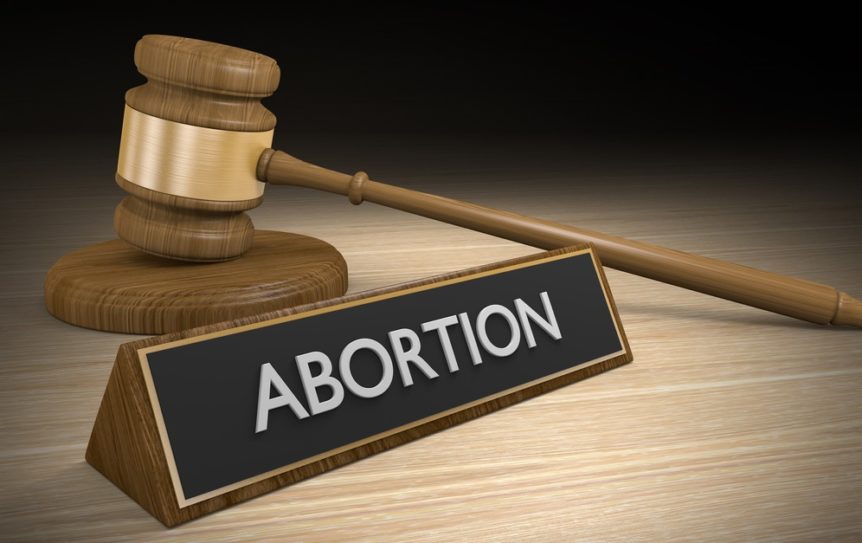 Court legal concept of abortion law